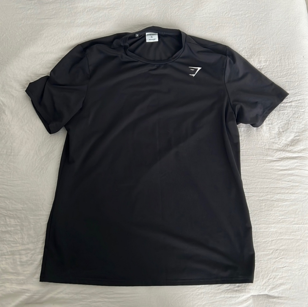 Gymshark, Arrival Perforated T-Shirt, Black, Size XL